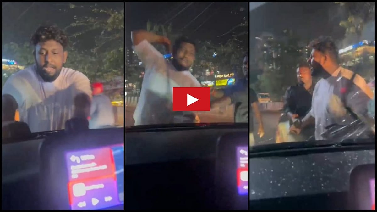 ಬೆಂಗಳೂರಿನಲ್ಲಿ ರೋಡ್ ರೇಜ್: ಮಗು ಕಿರುಚಿಕೊಂಡರೂ ಸುಮ್ಮನಾಗದೆ ಕಾರಿನ ಮೇಲೆ ಕಲ್ಲು ಎತ್ತಿಹಾಕಿ ಪುಂಡಾಟ, ವಿಡಿಯೋ